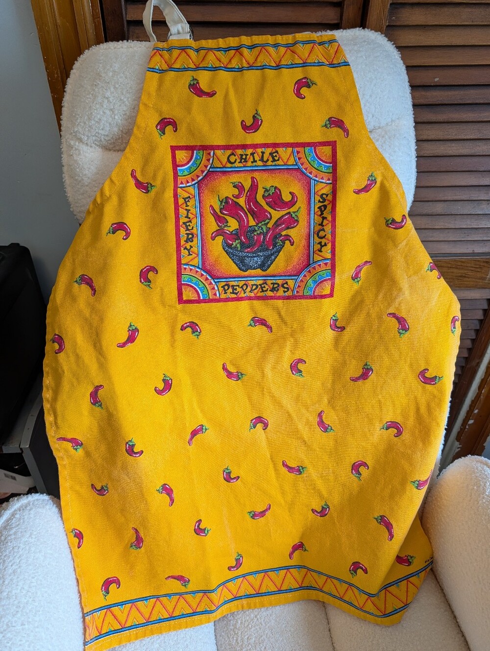 Kitchen Apron Vintage 90s chili peppers southwest
